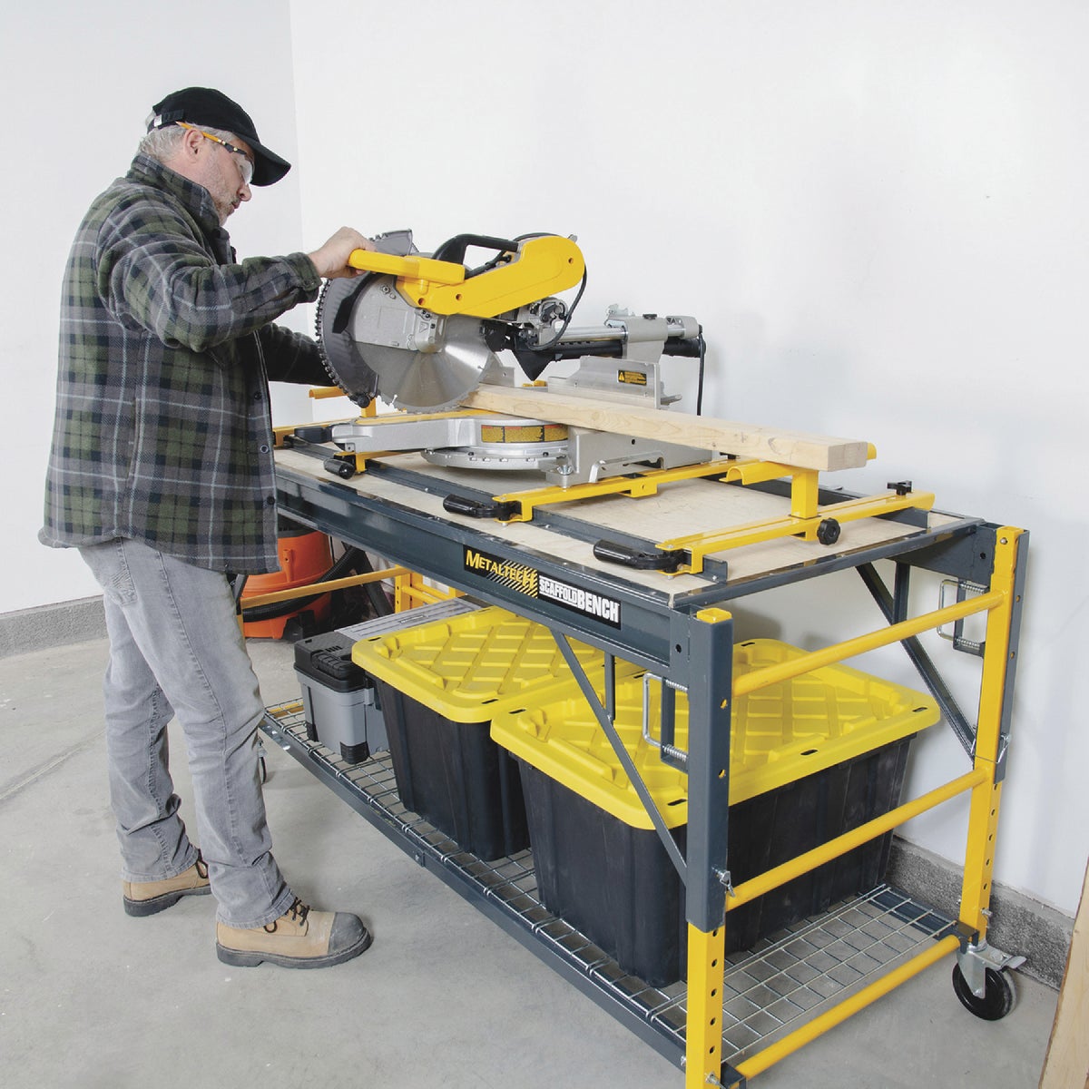 Metaltech 4-in-1 Scaffolding, Miter Saw Stand, Storage Rack & Utility Cart Image 5