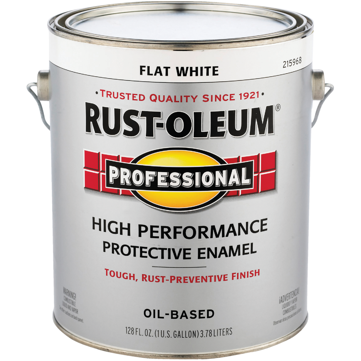 Rust-Oleum Professional DTM Oil Based Flat Protective Rust Control Enamel, White, 1 Gal. Image 1