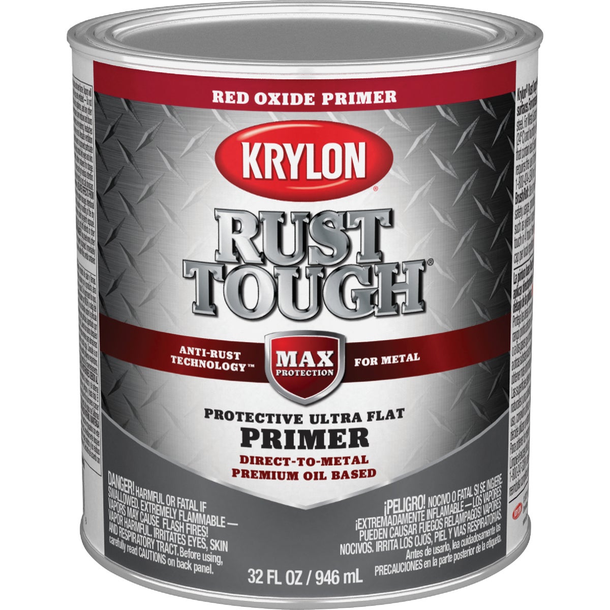 Krylon Rust Tough Primer, Red Oxide, 1 Qt. Image 4