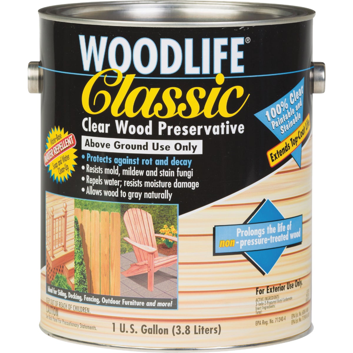 Rust-Oleum Woodlife Clear Water-Based Classic Wood Preservative, 1 Gal. Image 7