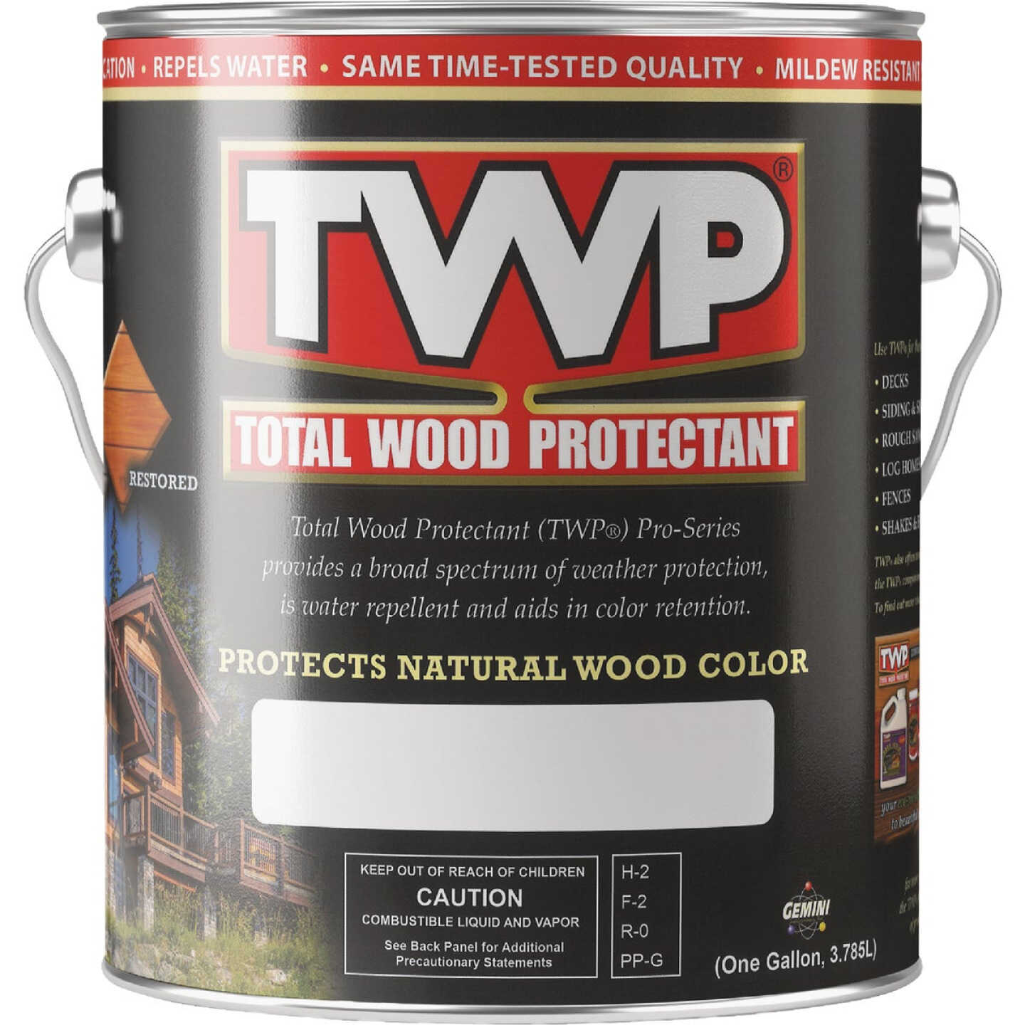 TWP 100 Pro Series Semi-Transparent Wood Protectant Deck Stain, Pecan, 1 Gal. Image 1