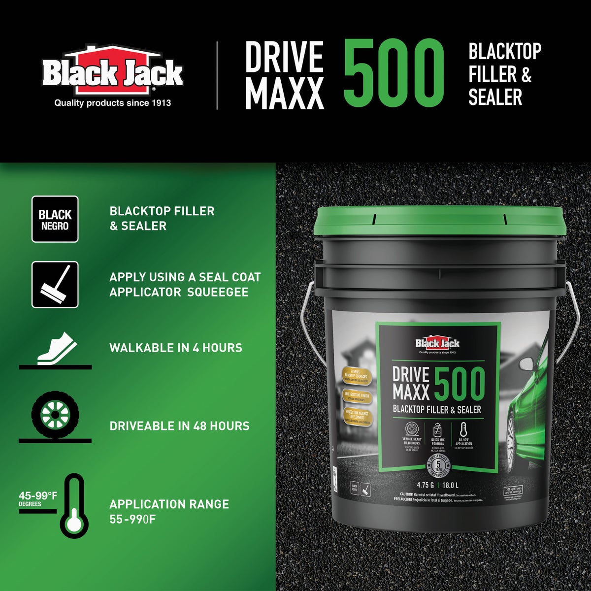 Black Jack Drive-Maxx 5 Gal. 5 Yr. 500 Fast Dry Filler and Sealer Image 3