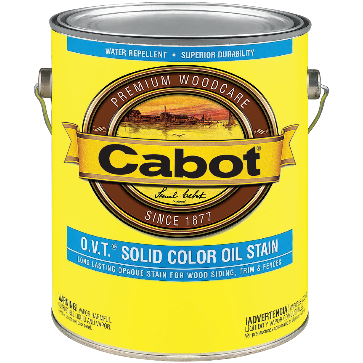 Cabot O.V.T. VOC Compliant Solid Color Exterior Stain, 6701 White Base, 1 Gal.