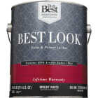 Best Look 100% Acrylic Latex Premium Paint & Primer In One Flat Exterior House Paint, Bright White, 1 Gal. Image 2