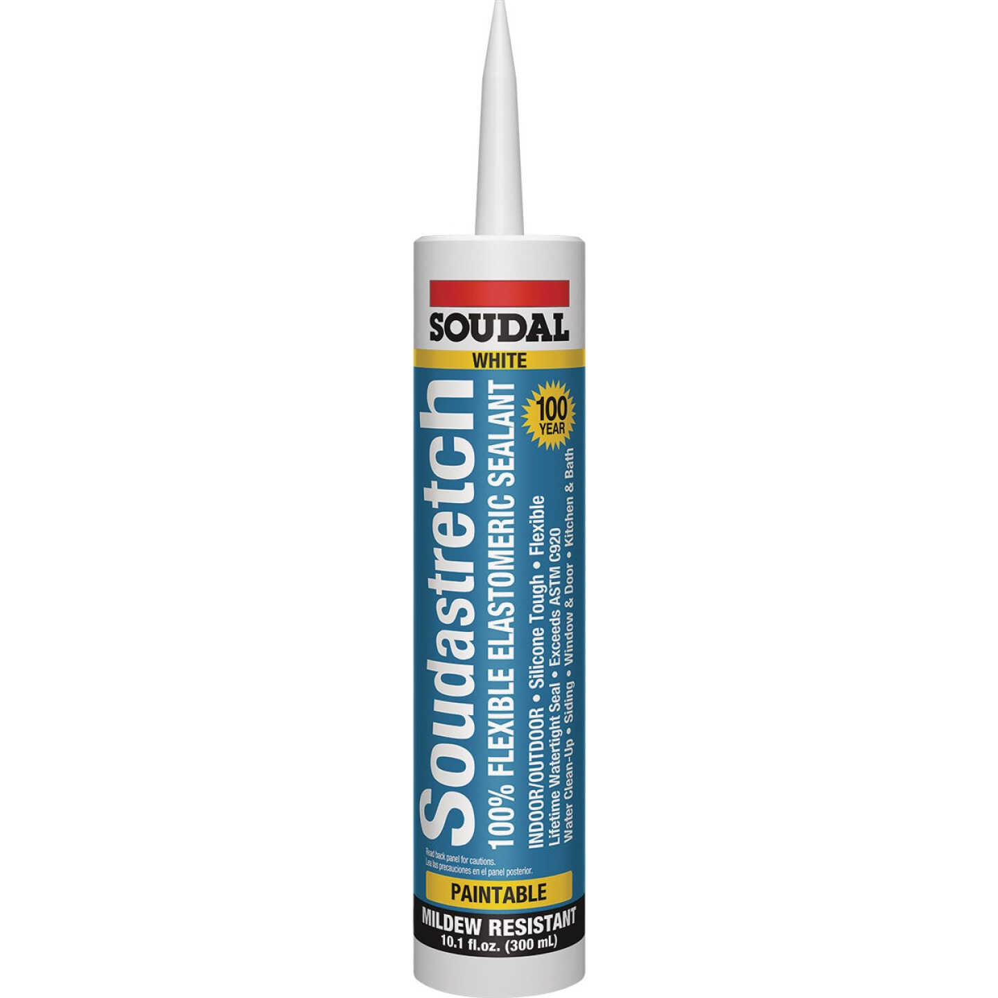 Soudastretch 10.1 Oz. Acrylic Elastomeric Caulk, White Image 1