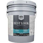 Best Look 100% Acrylic Latex Premium Paint & Primer In One Satin Exterior House Paint, Bright White, 5 Gal. Image 2