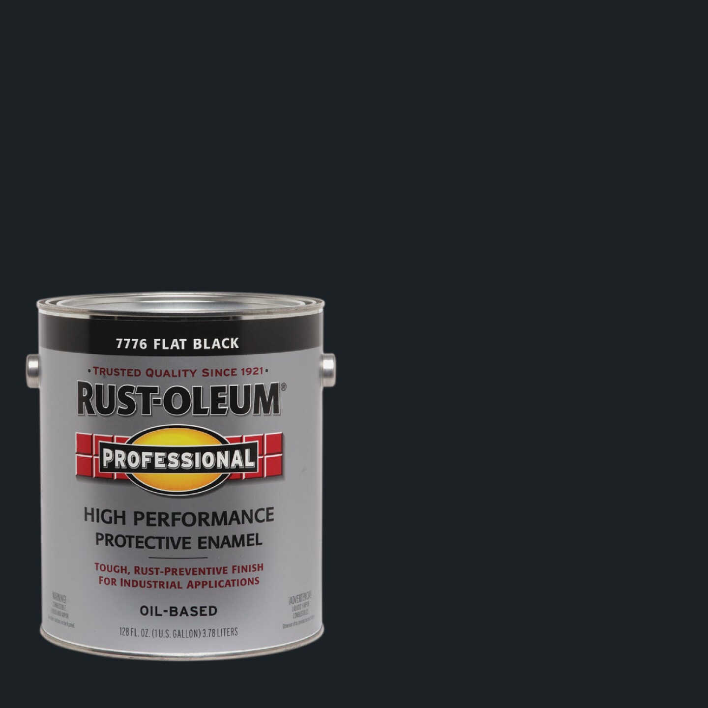 Rust-Oleum Professional DTM Oil Based Flat Protective Rust Control Enamel, Black, 1 Gal. Image 1