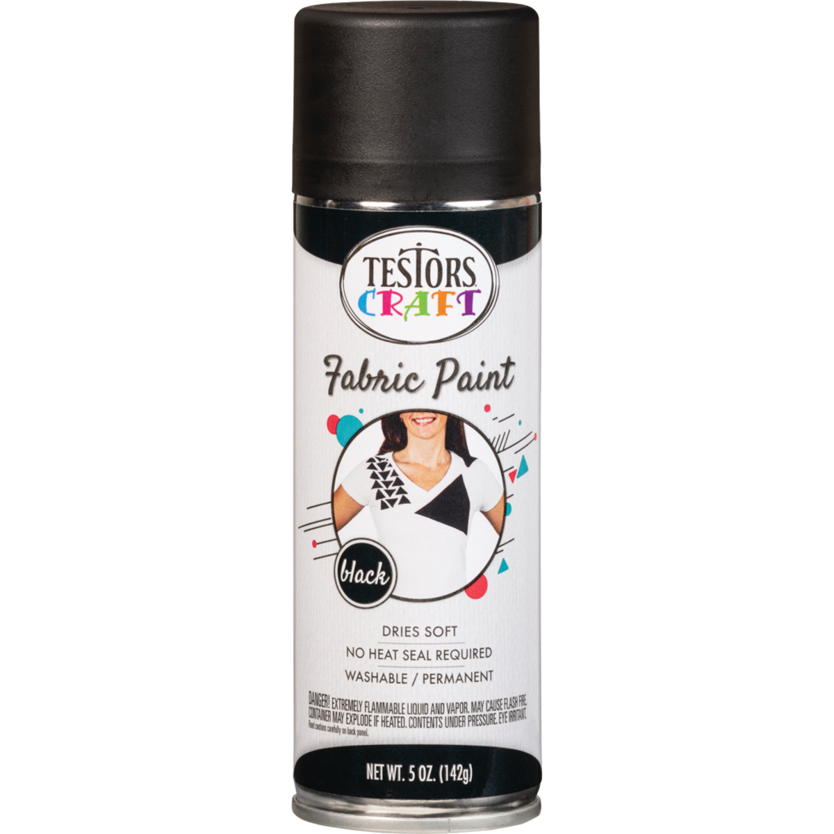 Testors Craft 5 Oz. Matte Black Fabric Spray Paint