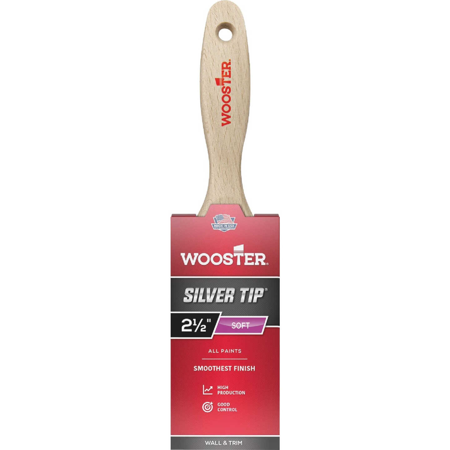 Wooster SILVER TIP 2-1/2 In. Flat Varnish And Paint Brush Image 1