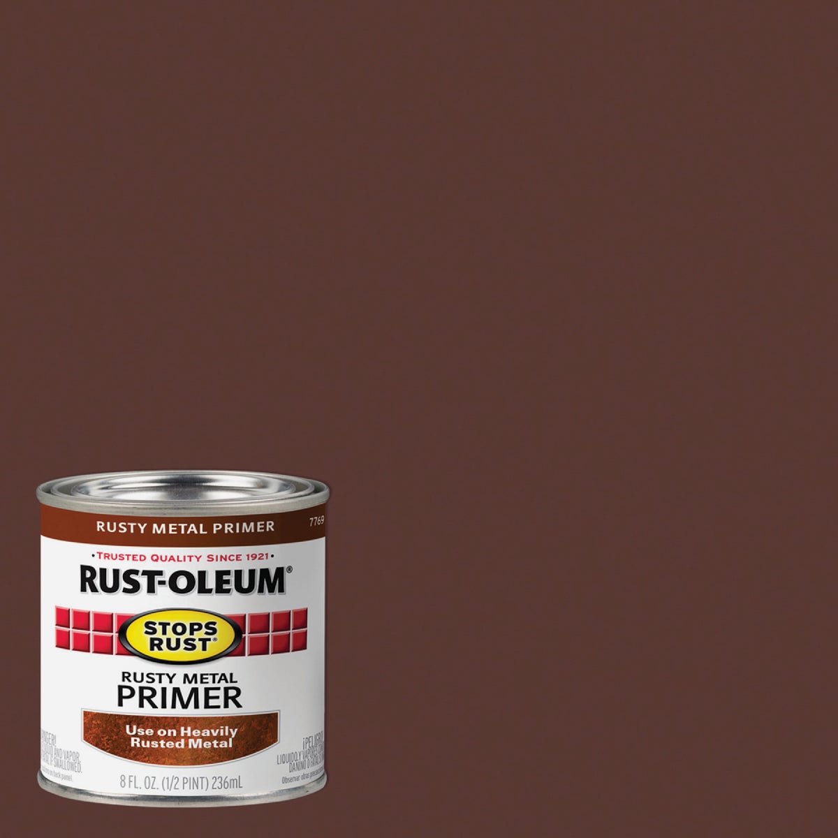 Rust-Oleum Stops Rust Rusty Metal Primer, Red/Brown, 1/2 Pt. Image 1