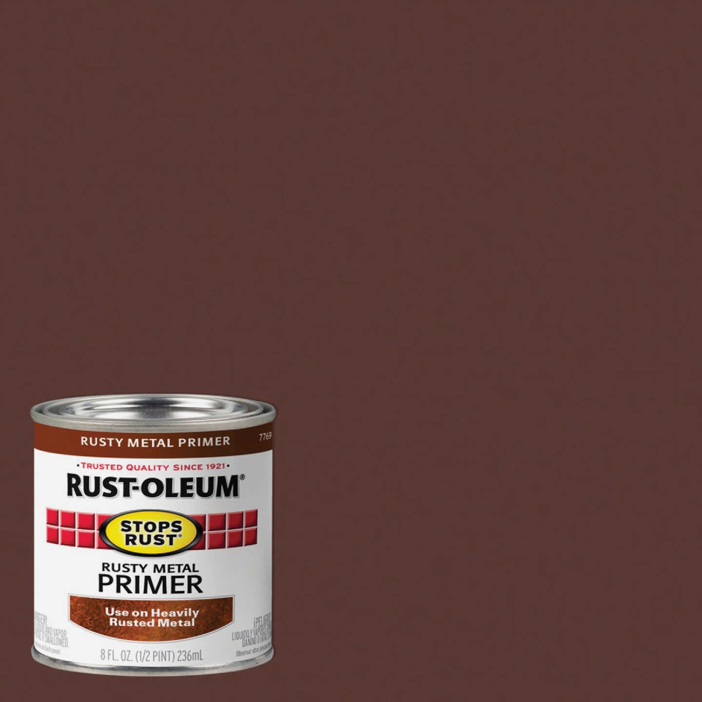 Rust-Oleum Stops Rust Rusty Metal Primer, Red/Brown, 1/2 Pt. Image 1