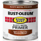 Rust-Oleum Stops Rust Rusty Metal Primer, Red/Brown, 1/2 Pt. Image 2