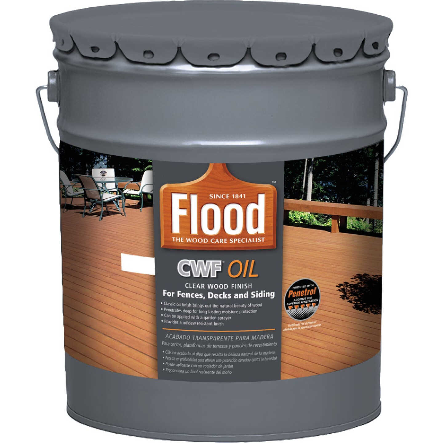 Flood CWF Penetrating Alkyd/Oil Natural Wood Finish, Natural, 5 Gal. Image 1