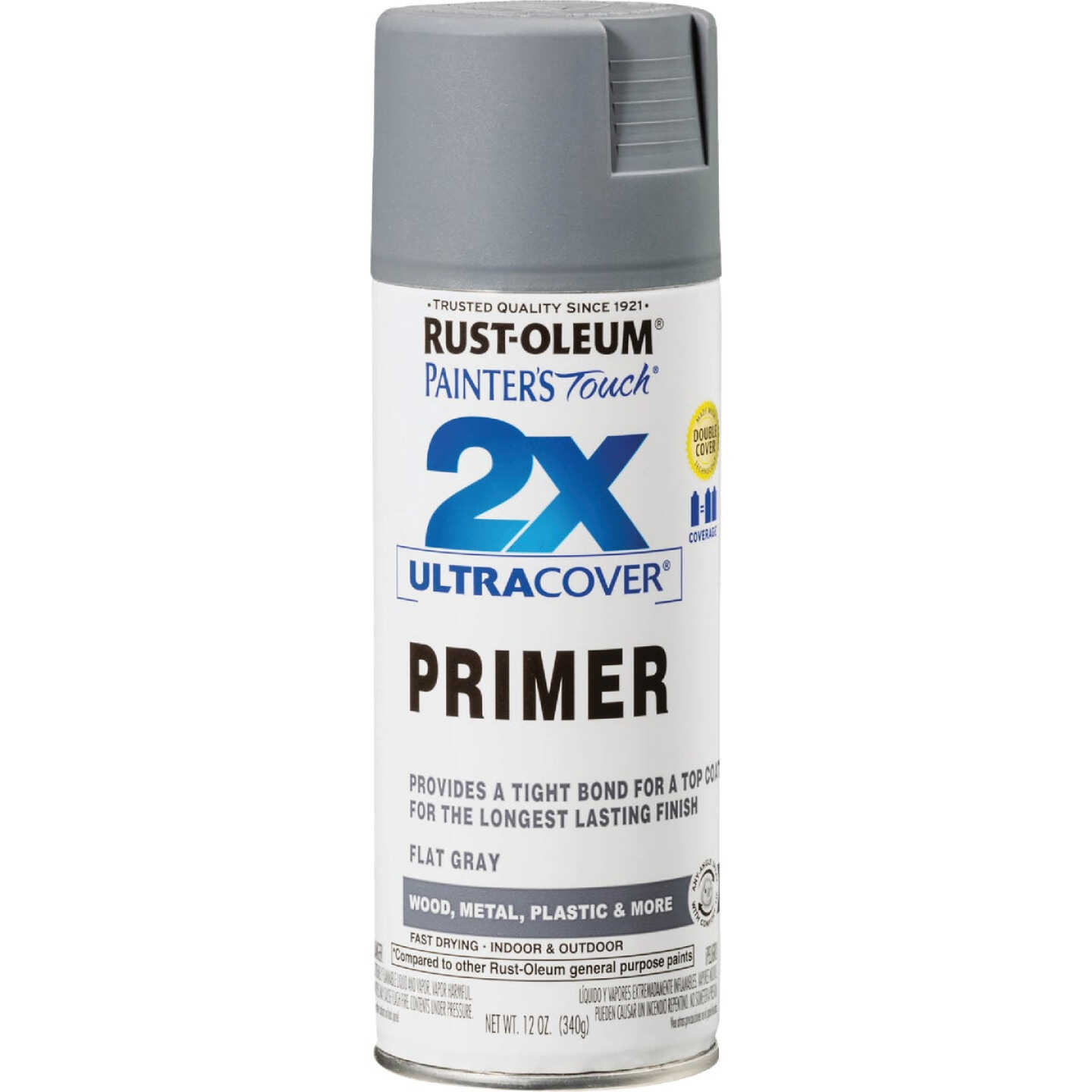Rust-Oleum Painter's Touch 2X Ultra Cover Flat Gray Spray Paint Primer Image 8