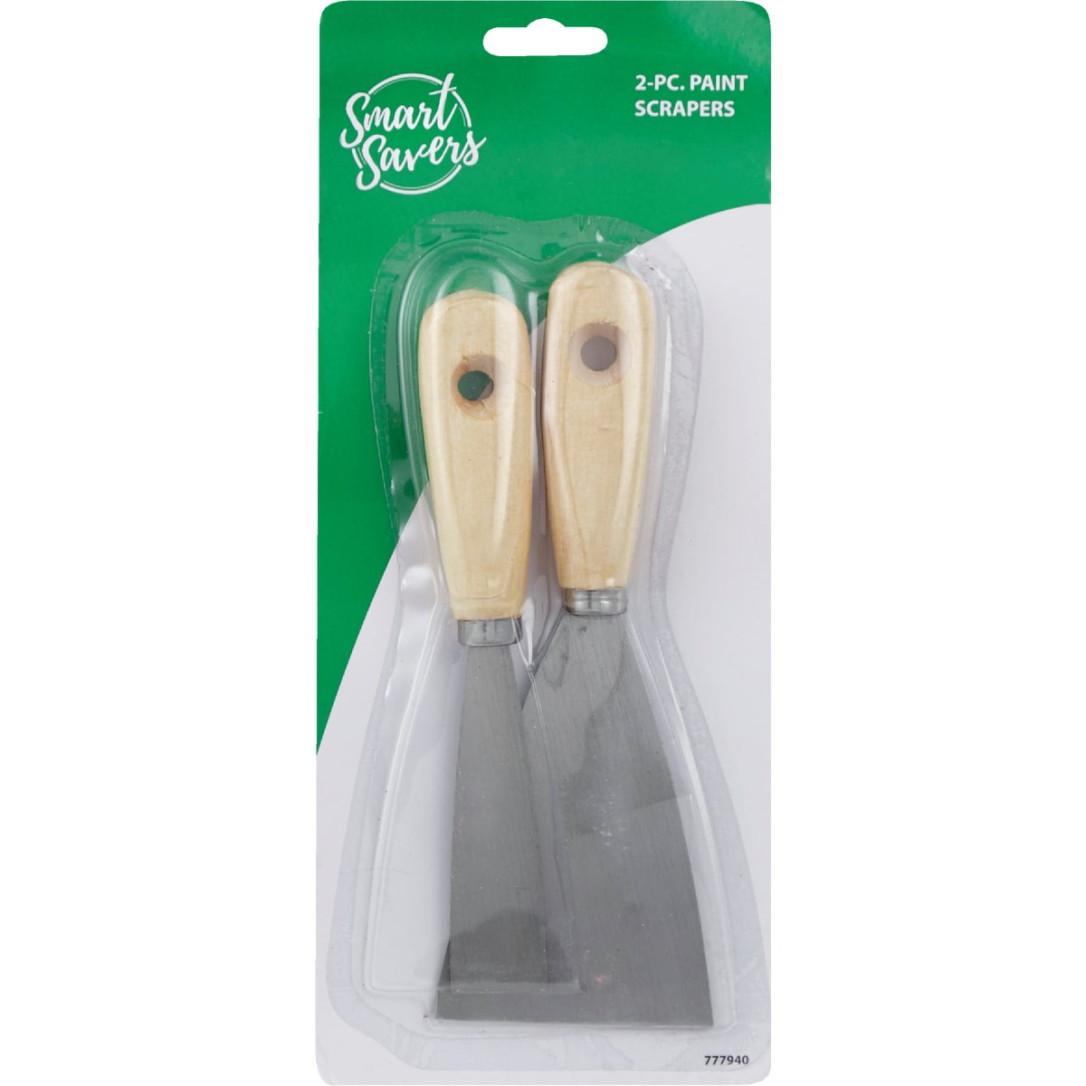 Smart Savers Wooden Handle Steel Blade Putty Knife Scraper Set, (2-Piece) Image 2
