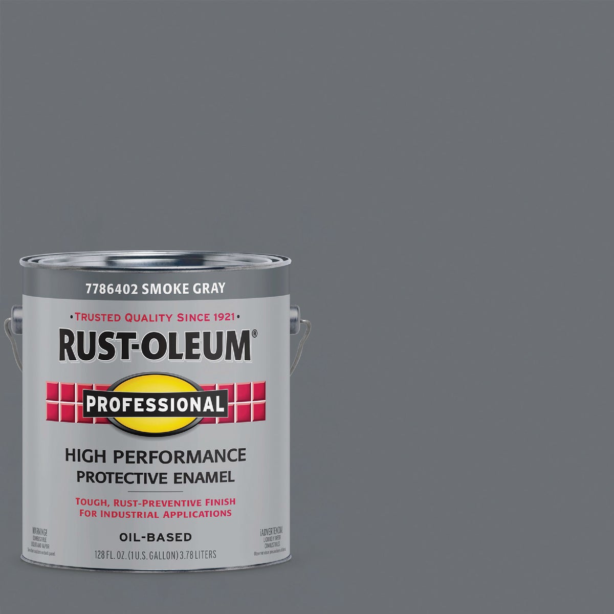 Rust-Oleum Professional DTM Oil Based Gloss Protective Rust Control Enamel, Smoke Gray, 1 Gal.