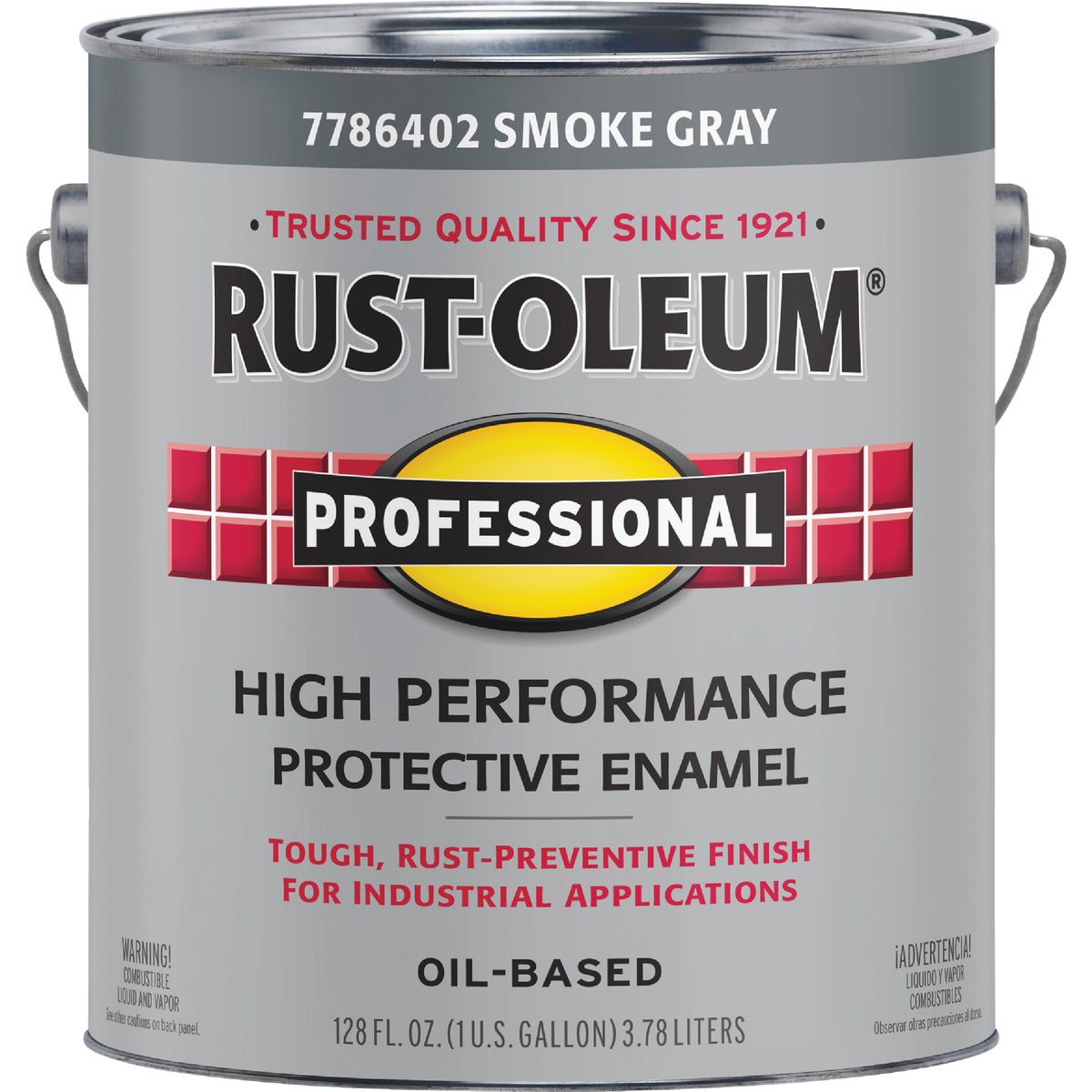 Rust-Oleum Professional DTM Oil Based Gloss Protective Rust Control Enamel, Smoke Gray, 1 Gal. Image 6