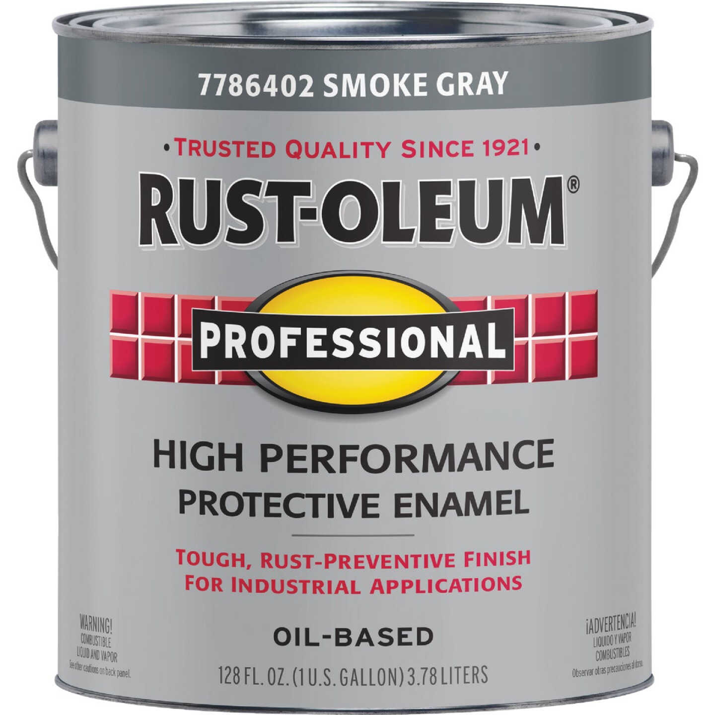 Rust-Oleum Professional DTM Oil Based Gloss Protective Rust Control Enamel, Smoke Gray, 1 Gal. Image 6