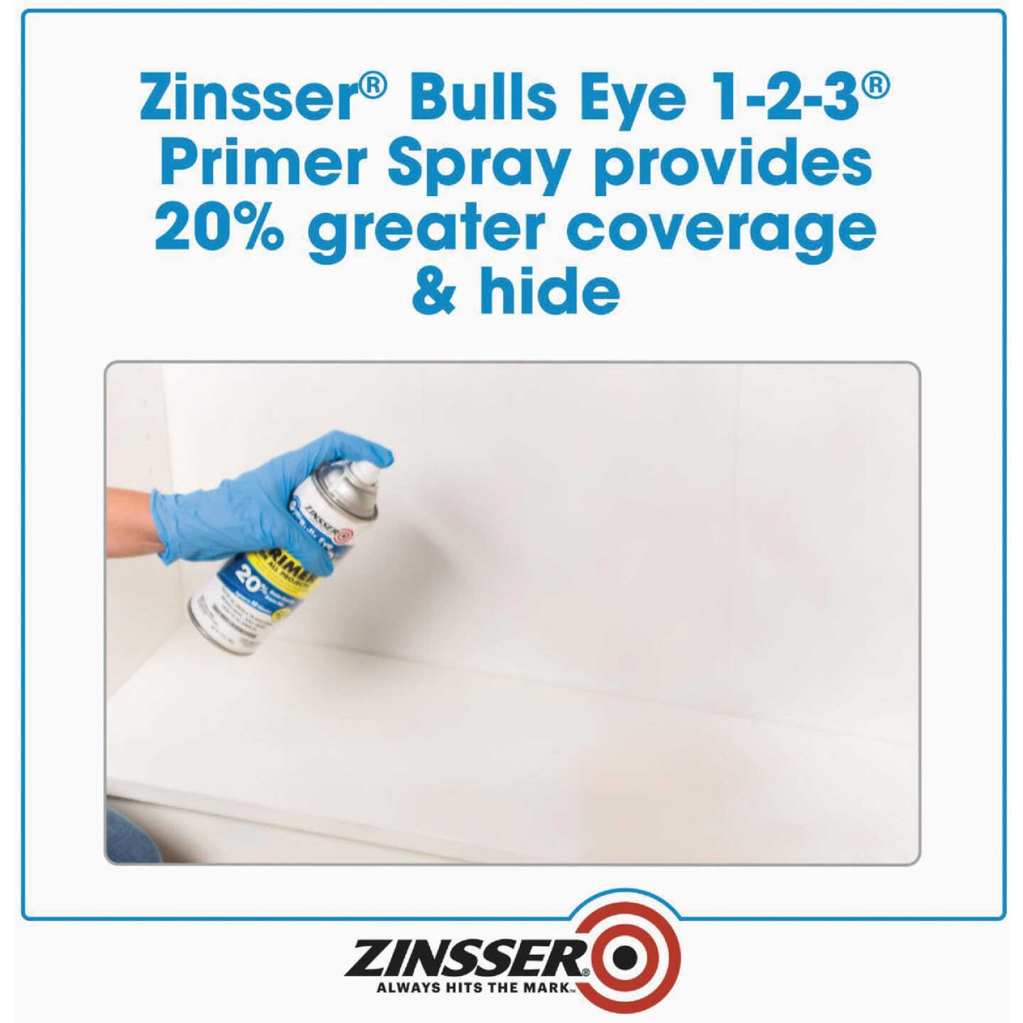 Zinsser Bulls Eye 1-2-3 13 Oz. Primer Spray, White Image 6