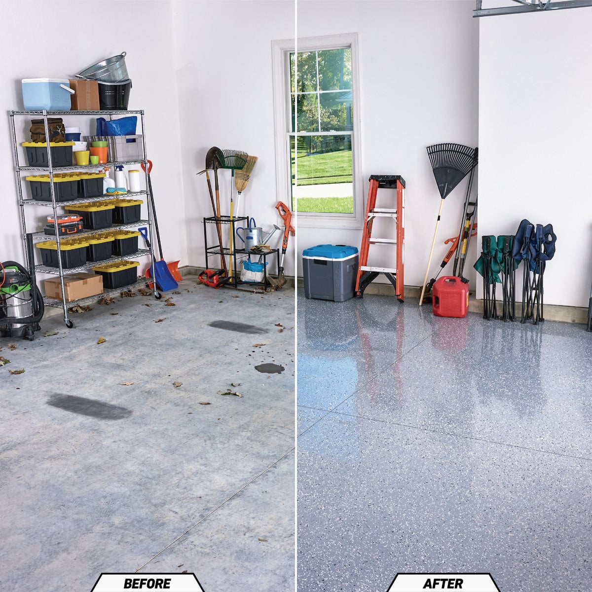 Gorilla Gray Garage Floor Epoxy Coating Kit - 1 Car Coverage Image 4