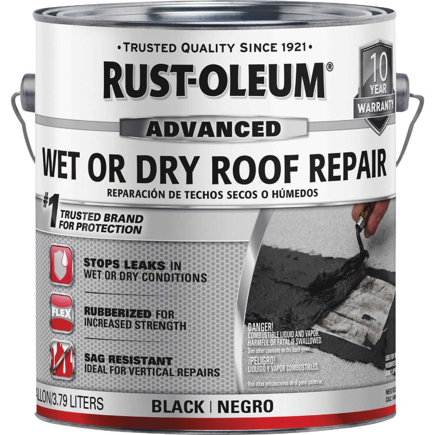 Rust-Oleum 1 Gal. Black Advanced Wet or Dry Roof Repair Image 2