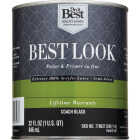 Best Look 100% Acrylic Latex Premium Paint & Primer In One Semi-Gloss Exterior House Paint, Coach Black, 1 Qt. Image 2