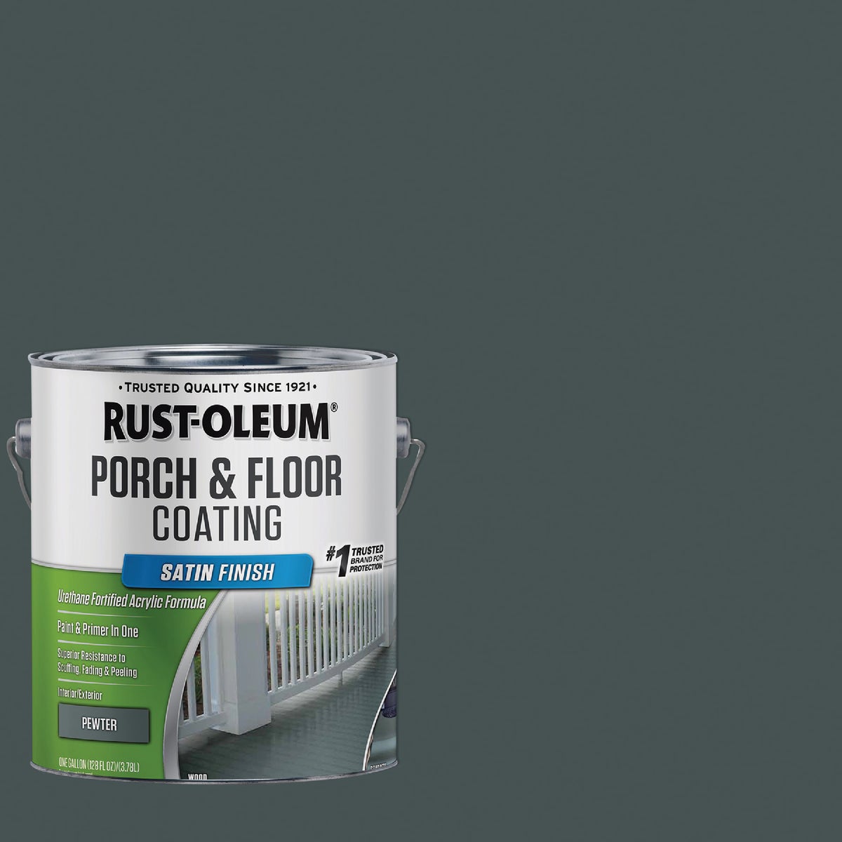 Rust-Oleum 1 Gal. Low VOC Porch and Floor Coating, Satin Pewter