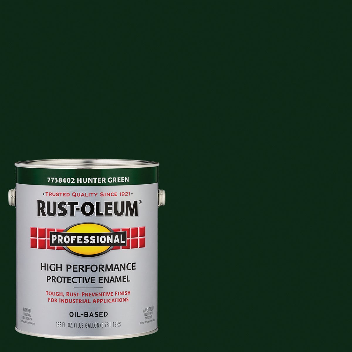 Rust-Oleum Professional DTM Oil Based Gloss Protective Rust Control Enamel, Hunter Green, 1 Gal. Image 6