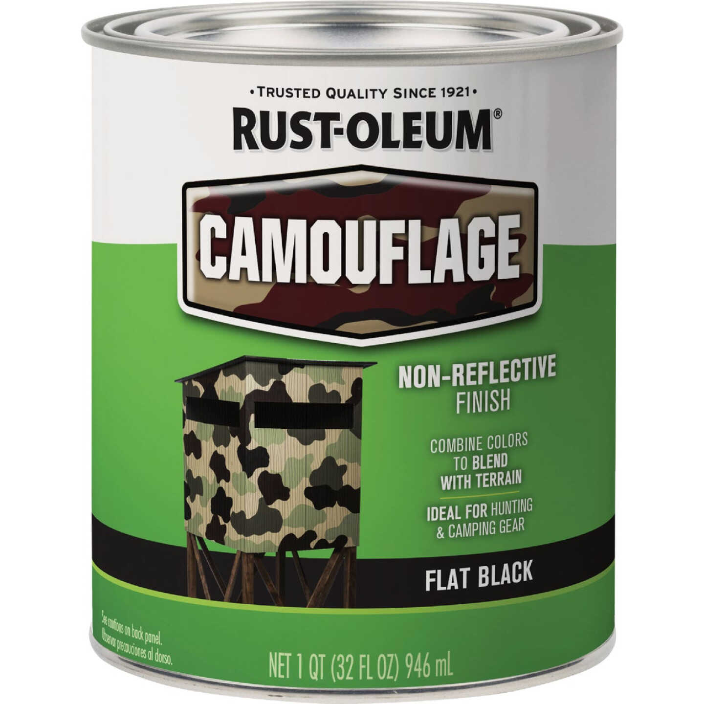 Rust-Oleum 1 Qt. Camouflage Brush Paint, Black Image 7
