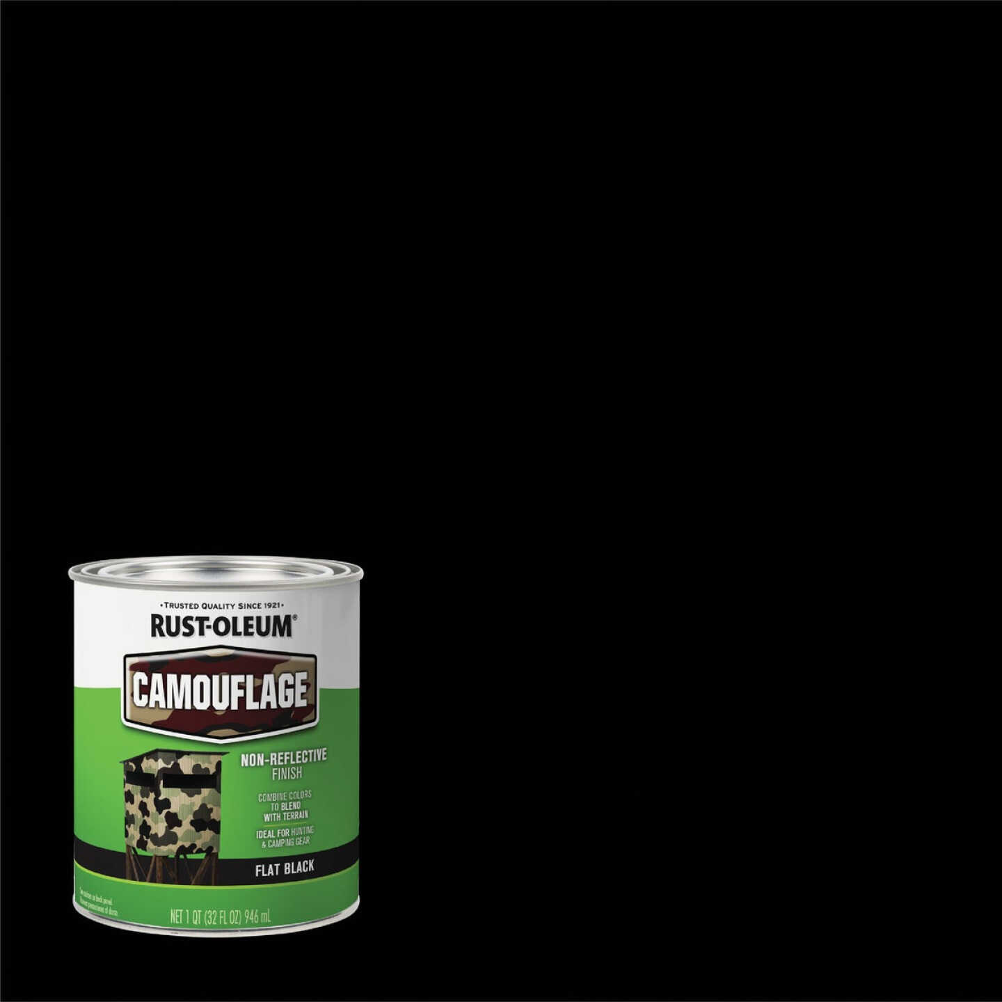 Rust-Oleum 1 Qt. Camouflage Brush Paint, Black Image 1