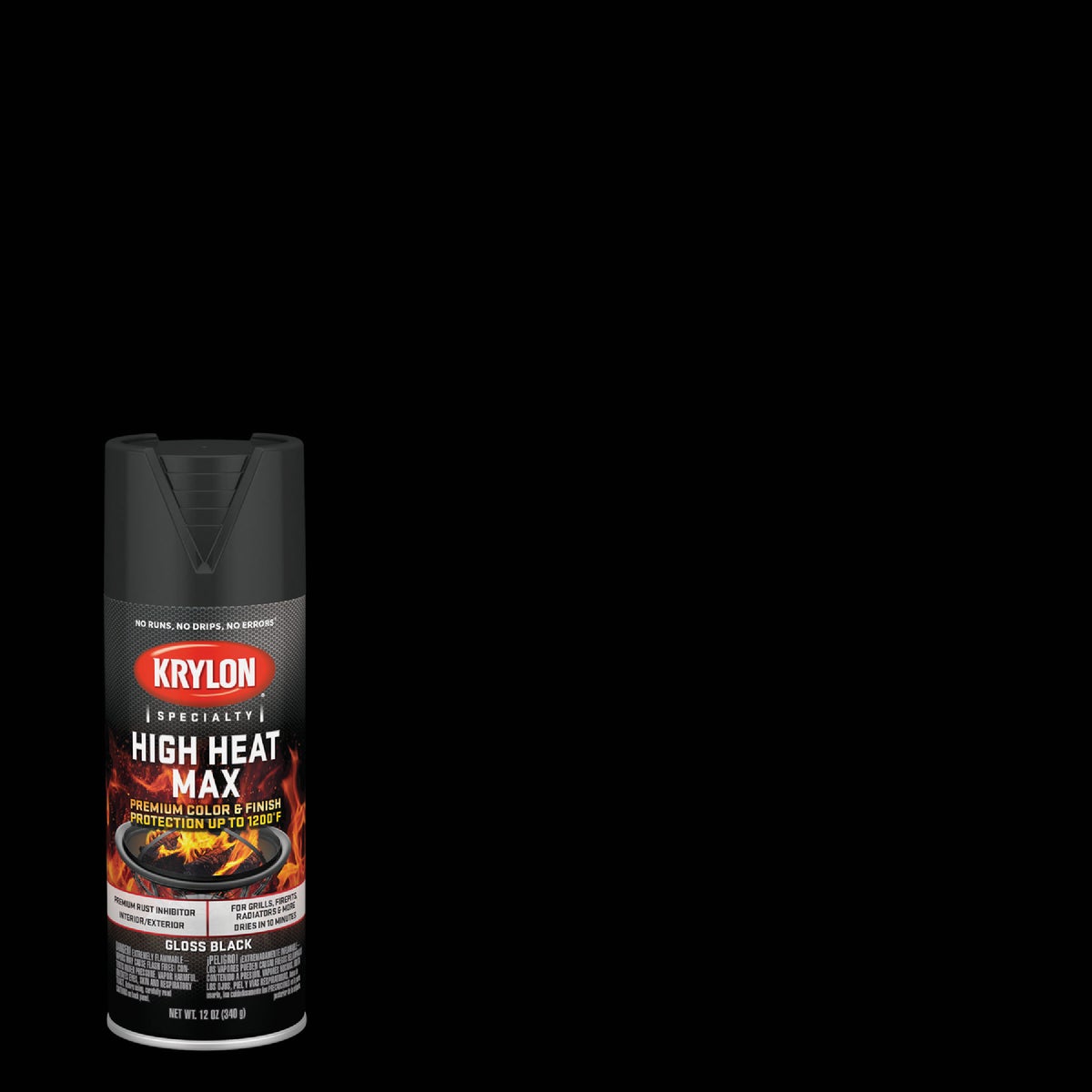 Krylon Max 12 Oz. Black High Heat Spray Paint