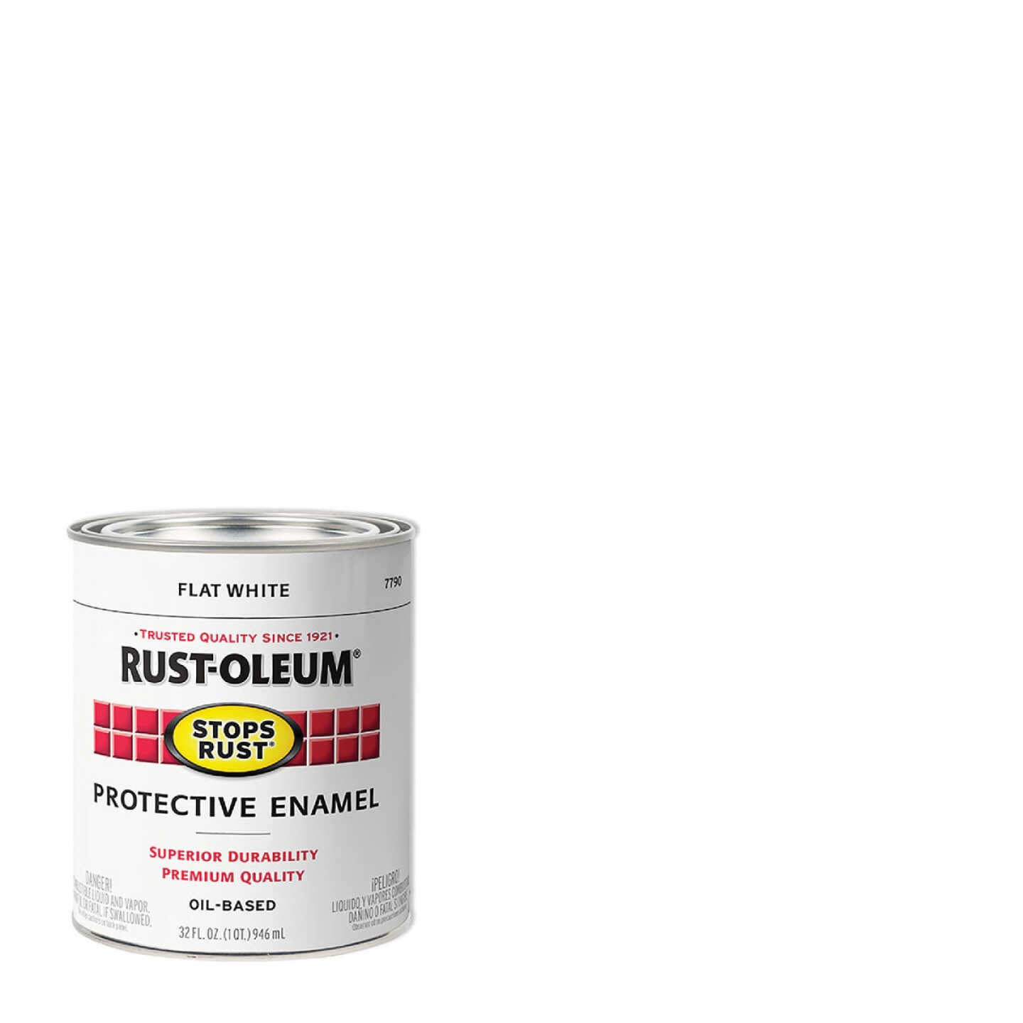 Rust-Oleum Stops Rust Oil Based Flat Protective Rust Control Enamel, White, 1 Qt. Image 1