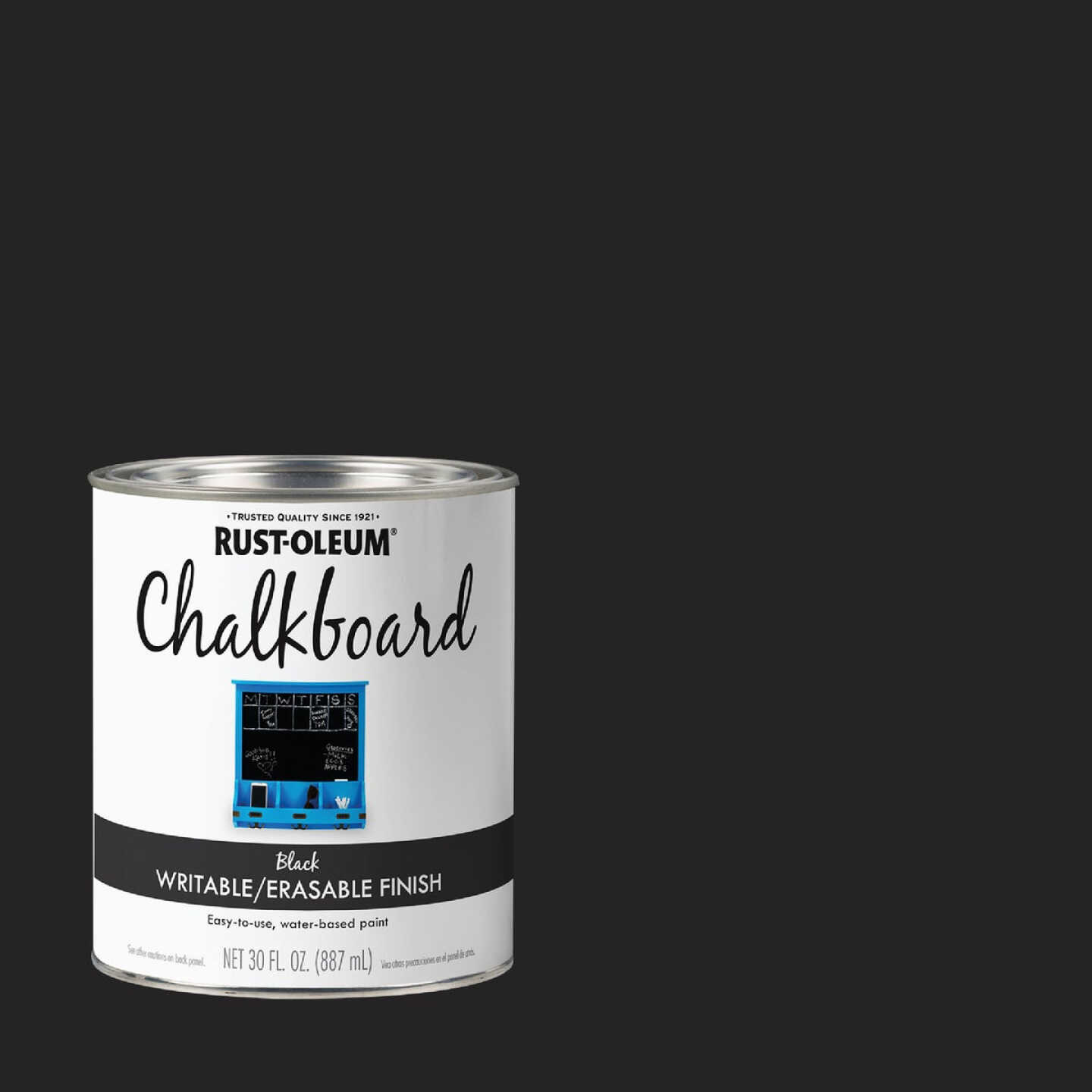 Rust-Oleum Black Quart Flat Chalk Board Paint Image 1