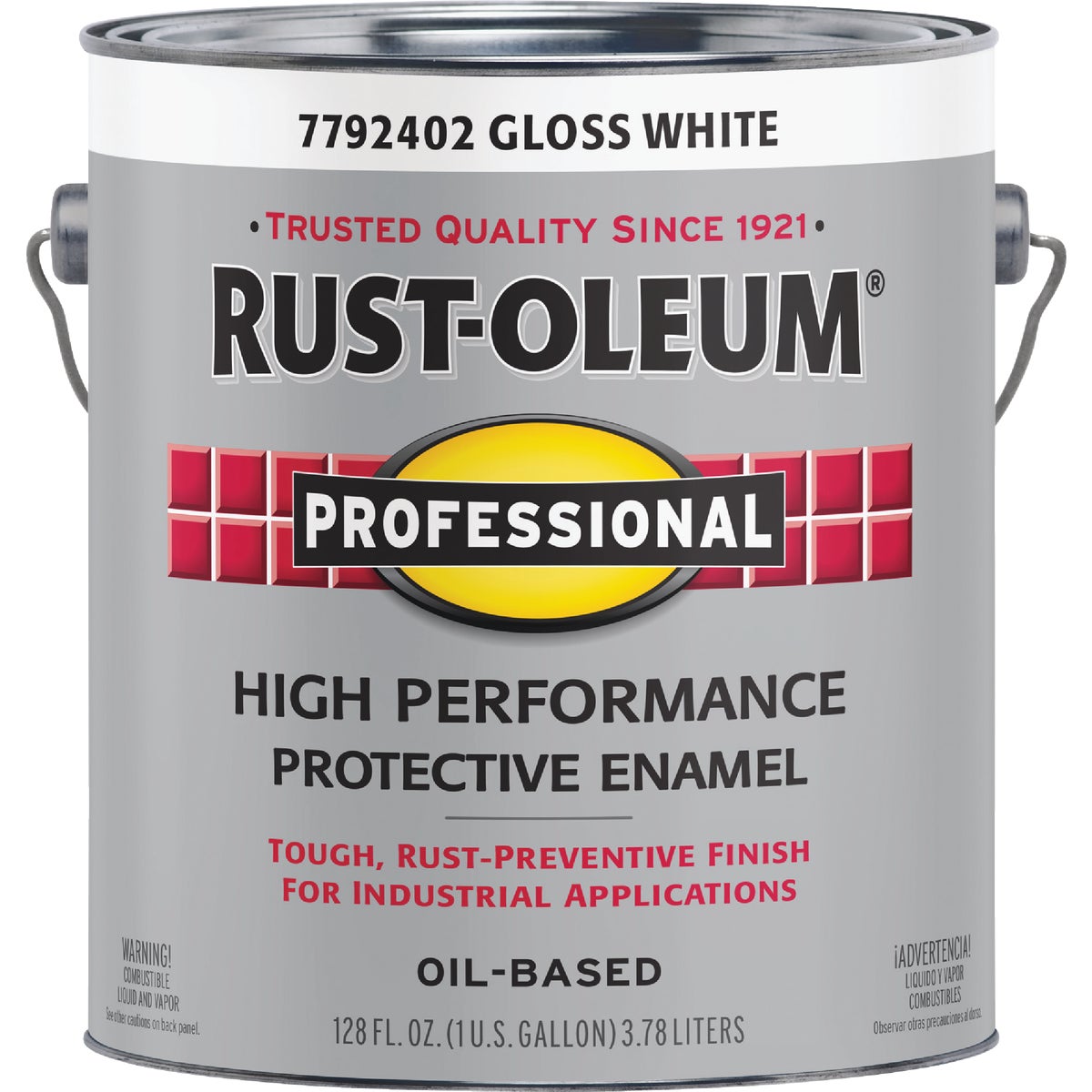Rust-Oleum Professional DTM Oil Based Gloss Protective Rust Control Enamel, White, 1 Gal. Image 6