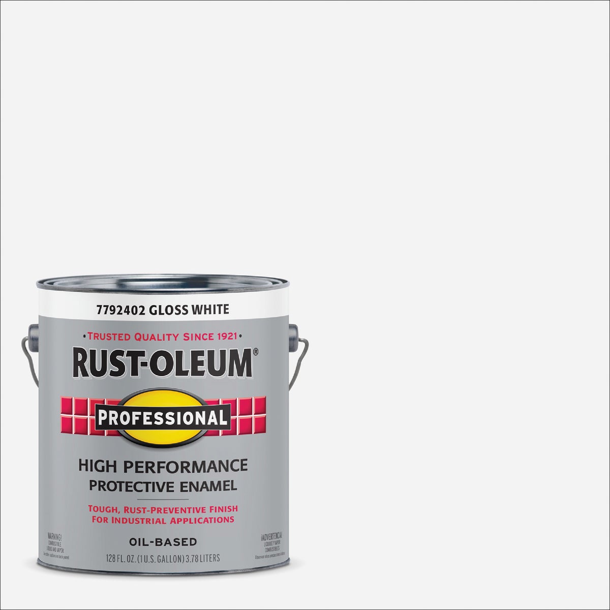 Rust-Oleum Professional DTM Oil Based Gloss Protective Rust Control Enamel, White, 1 Gal. Image 1