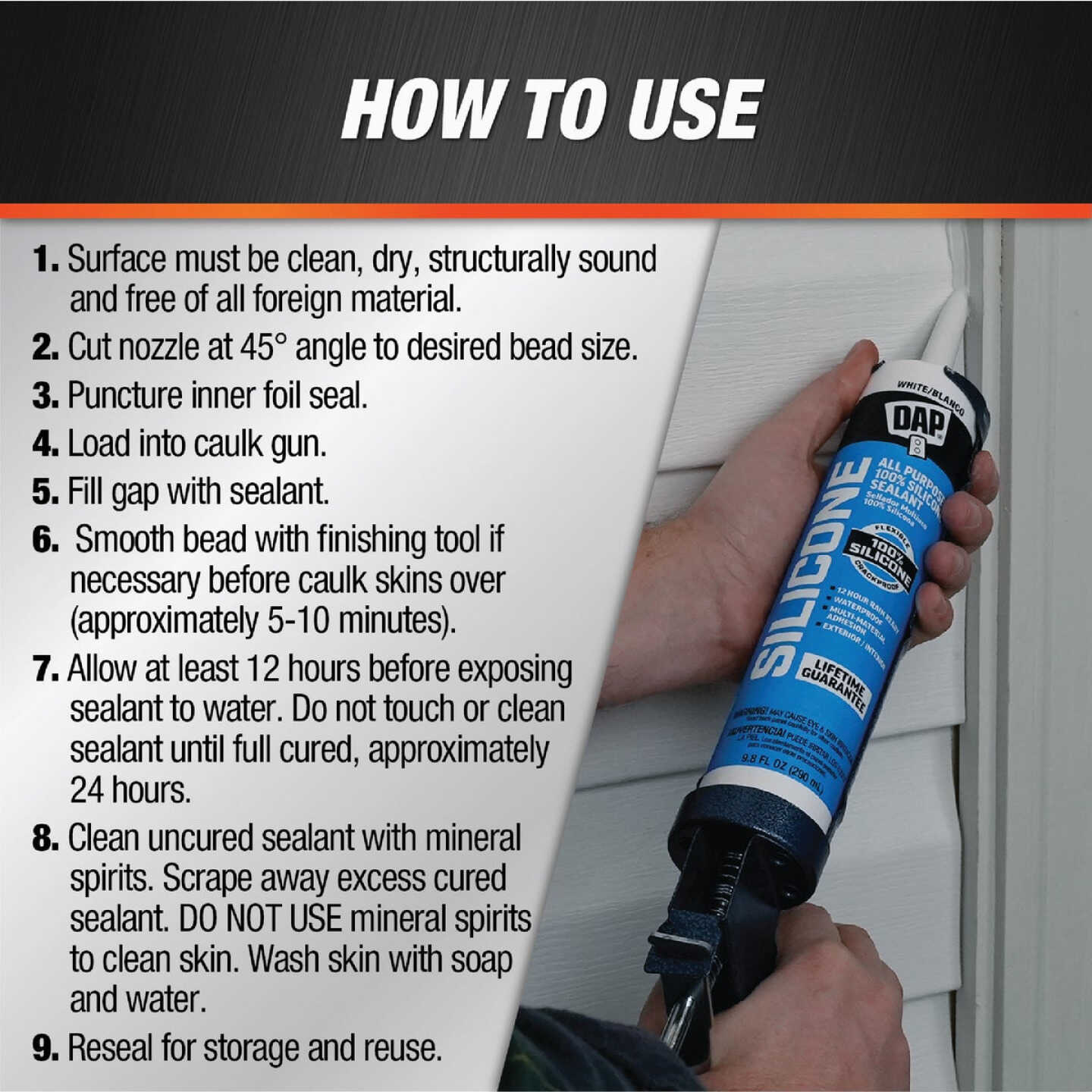 DAP 9.8 Oz. Window, Door & Siding Silicone Sealant, Bronze Image 3