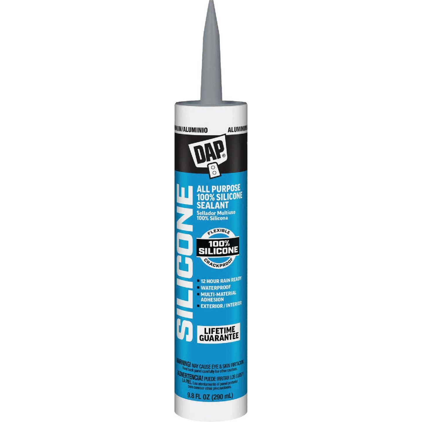 DAP 9.8 Oz. Window, Door & Siding Silicone Sealant, Aluminum Image 1