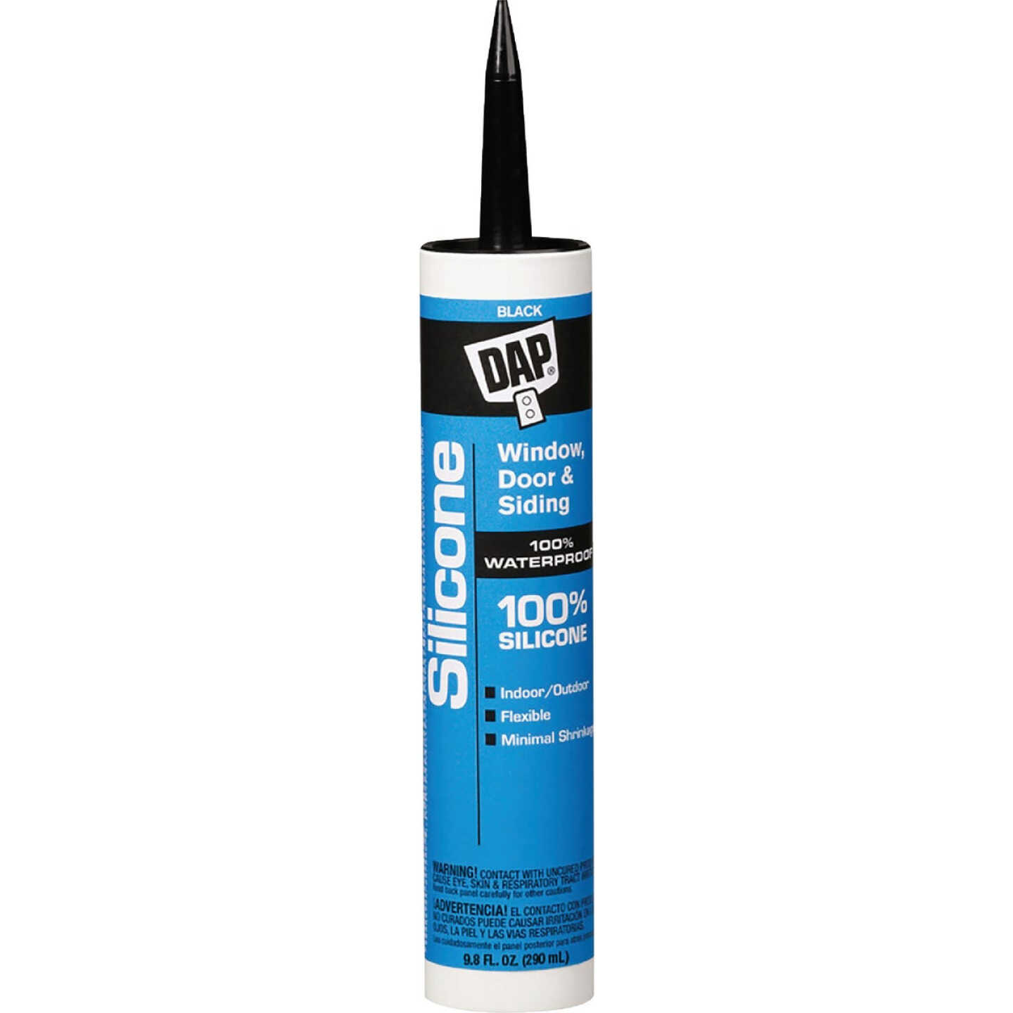 DAP 9.8 Oz. Window, Door & Siding Silicone Sealant, Black Image 1