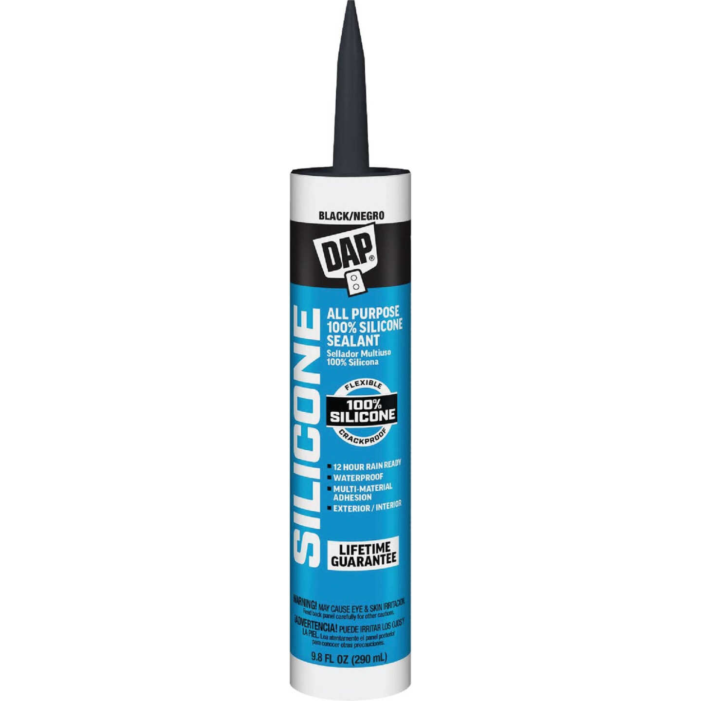 DAP 9.8 Oz. Window, Door & Siding Silicone Sealant, Black Image 1