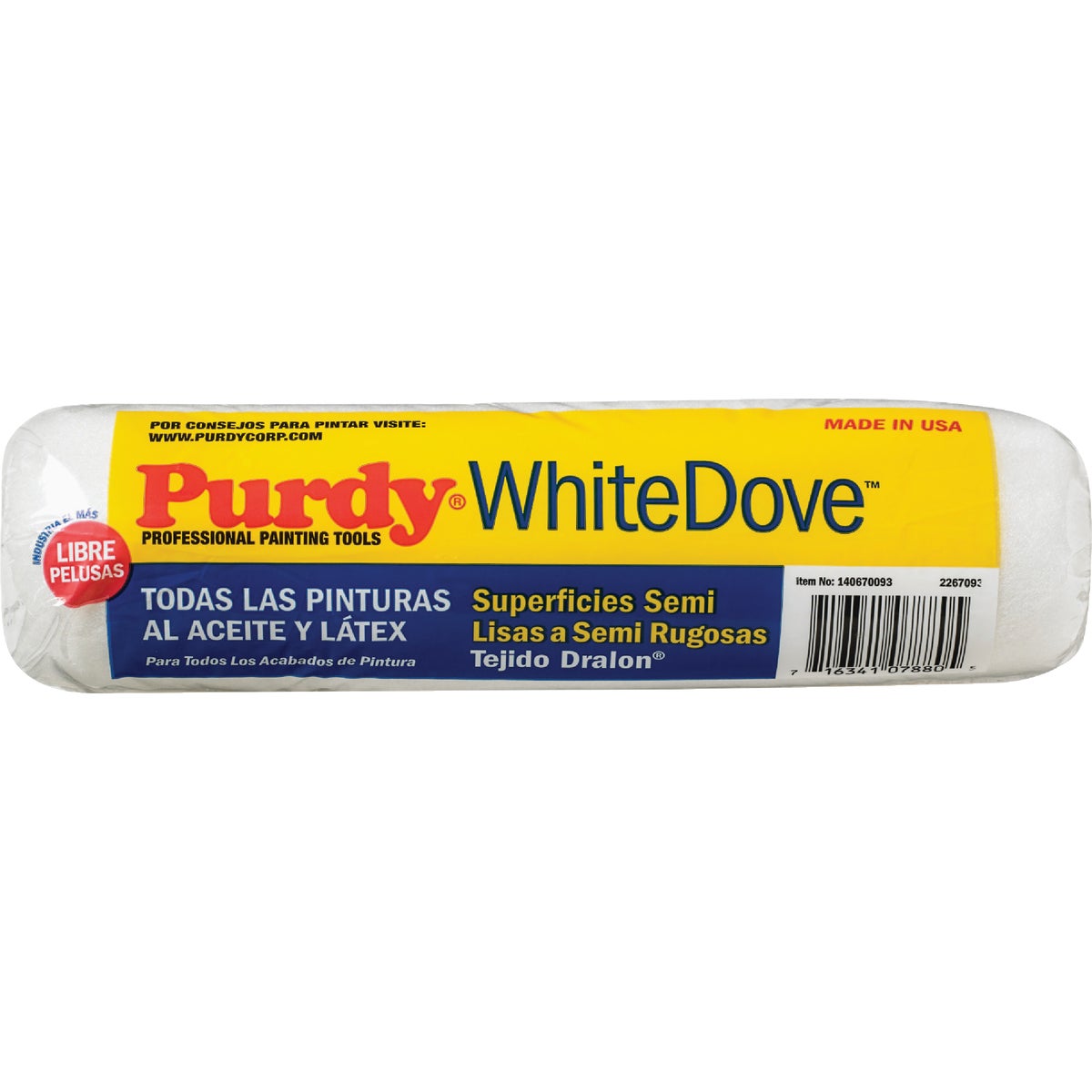 Purdy White Dove 9 In. x 1/2 In. Woven Fabric Roller Cover Image 6
