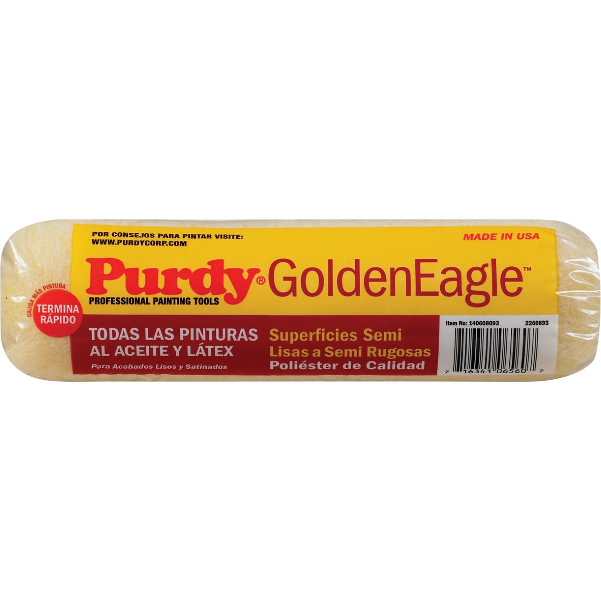 Purdy Golden Eagle 9 In. x 1/2 In. Knit Fabric Roller Cover Image 6