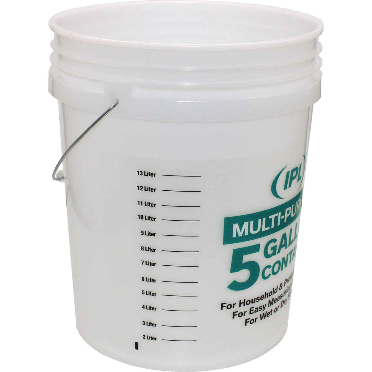 Leaktite 5 Gal. Clear Plastic Bucket with Measuring Increments Image 4