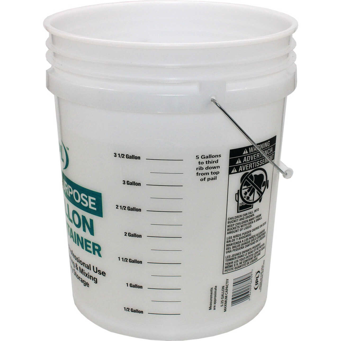 Leaktite 5 Gal. Clear Plastic Bucket with Measuring Increments Image 3