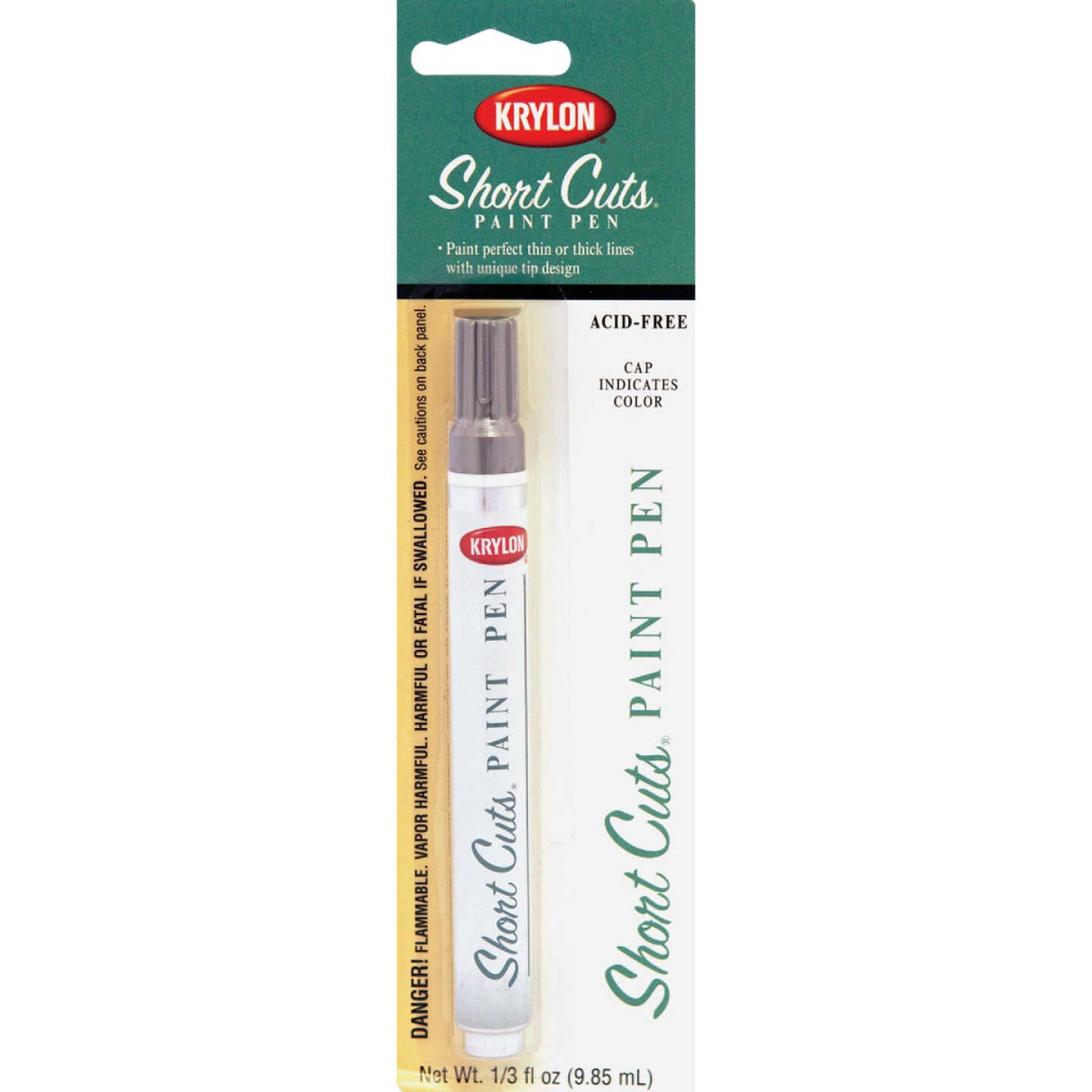 Krylon Short Cuts 1/3 Fl Oz Chrome Gloss Paint Pen Image 1
