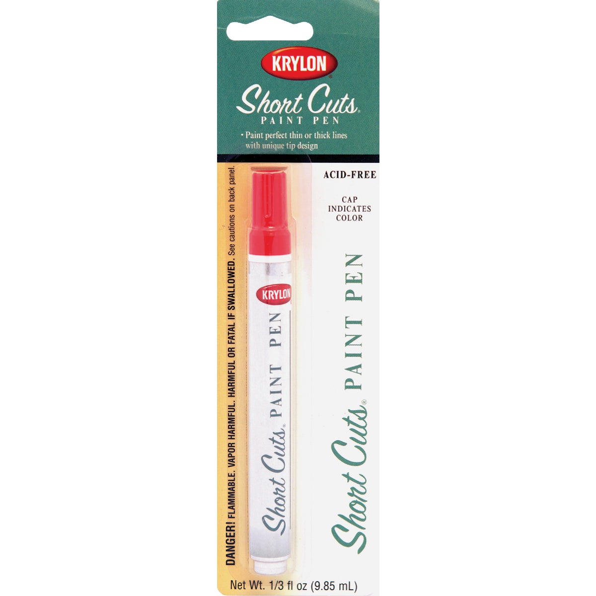 Krylon Short Cuts 1/3 Fl Oz Glow Orange Gloss Paint Pen Image 2