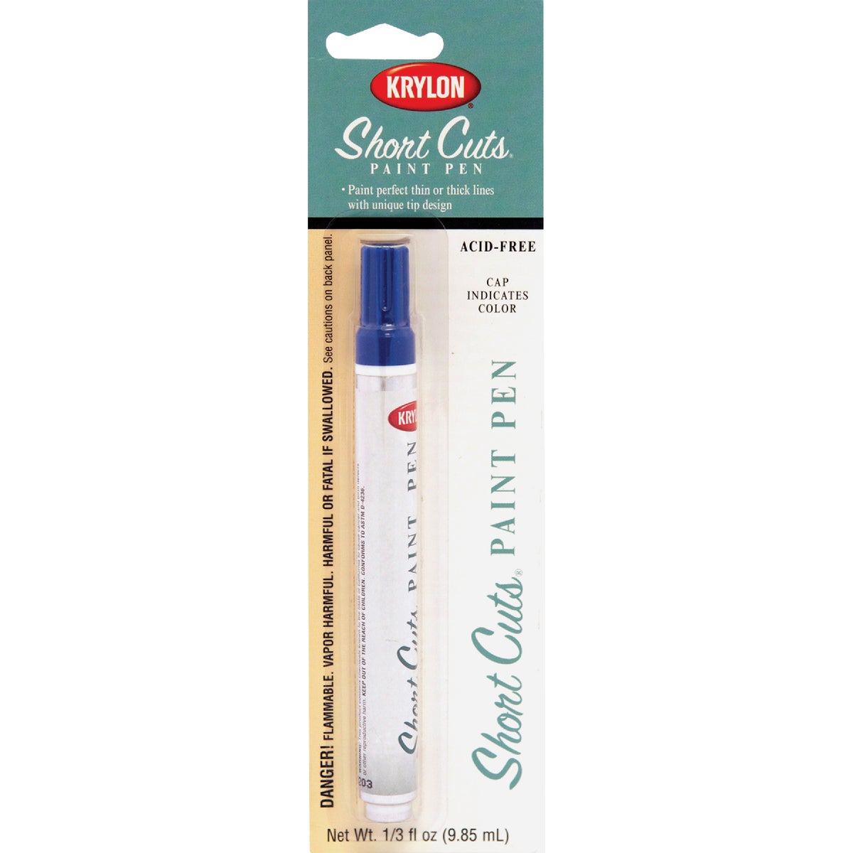Krylon Short Cuts 1/3 Fl Oz Ocean Blue Gloss Paint Pen Image 2