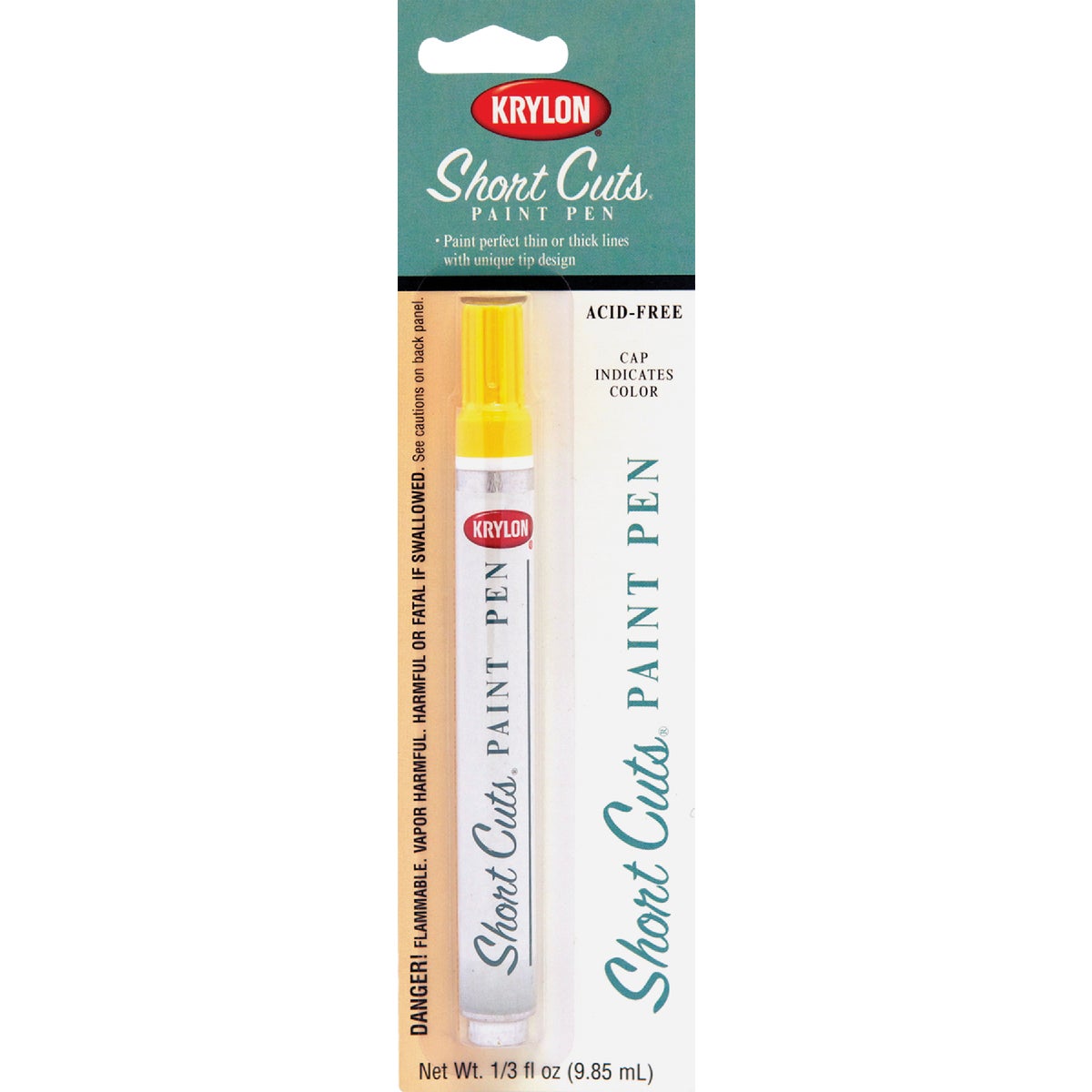 Krylon Short Cuts 1/3 Fl Oz Sun Yellow Gloss Paint Pen Image 2