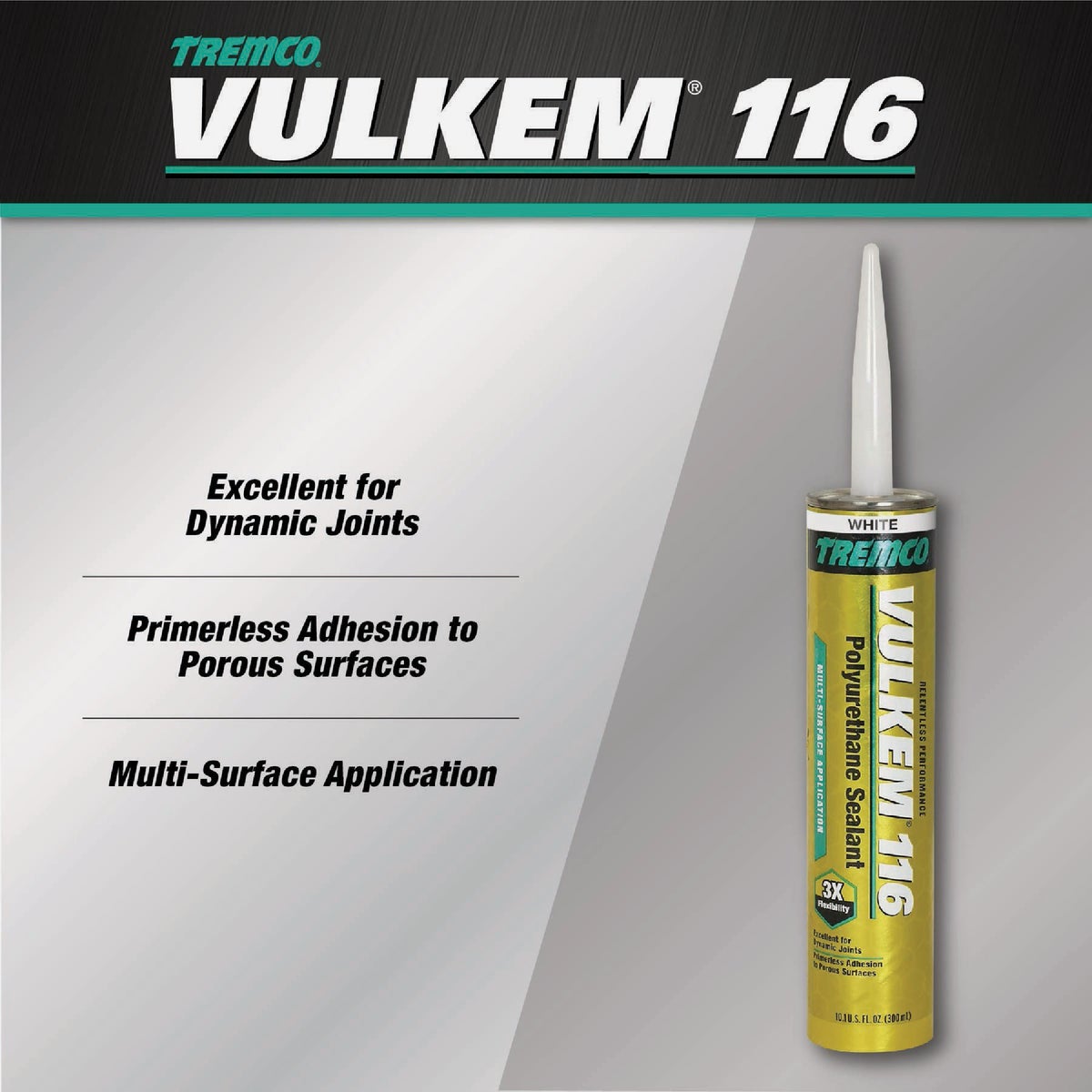 Tremco Vulkem 116 10.1 Oz. White Polyurethane Sealant Image 2