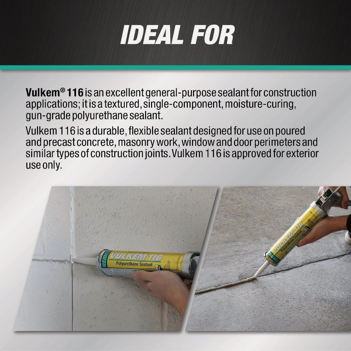 Tremco Vulkem 116 10.1 Oz. White Polyurethane Sealant Image 4
