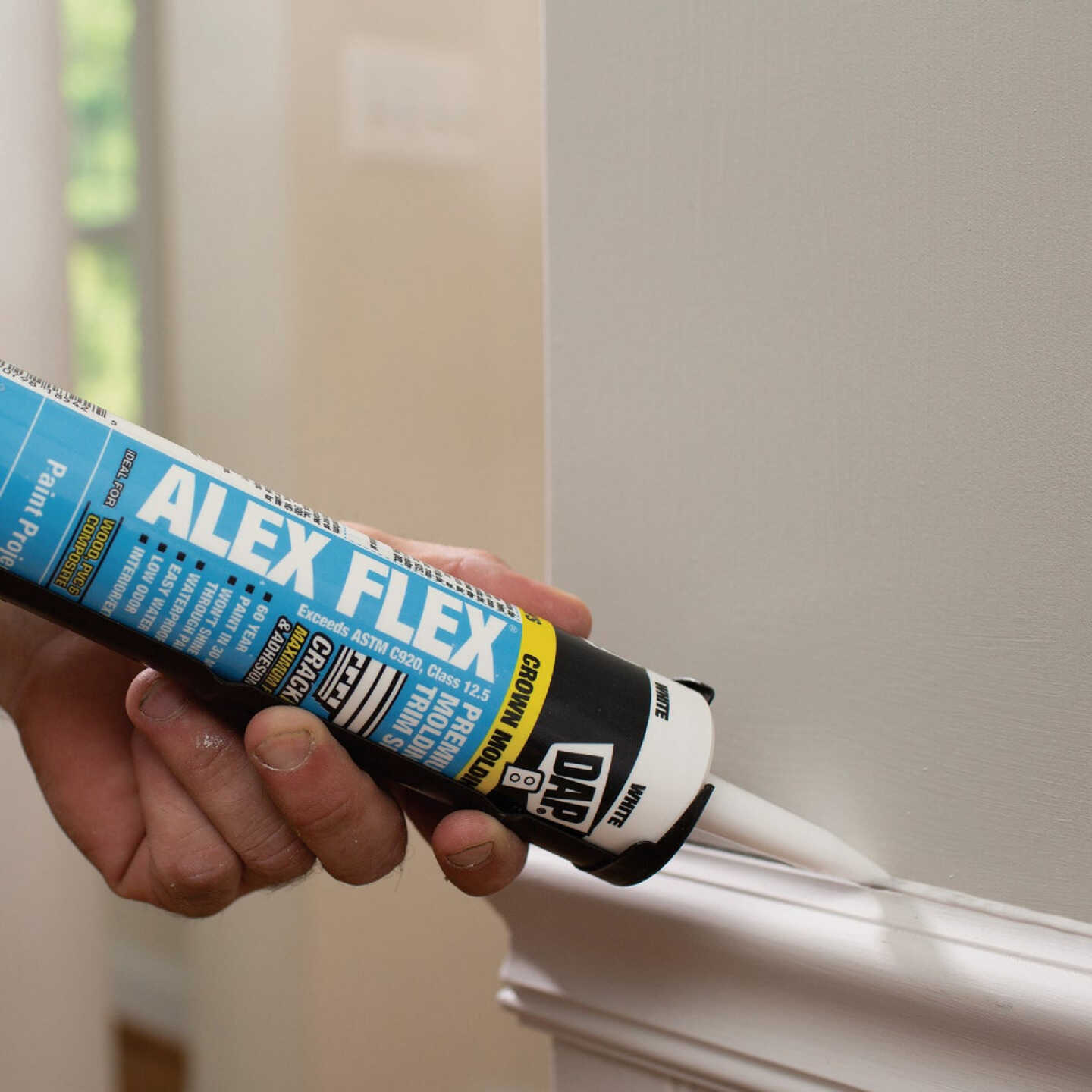 Dap Alex Flex 10.1 Oz. Premium Molding & Trim Acrylic Latex Siliconized Sealant, Antique White Image 6